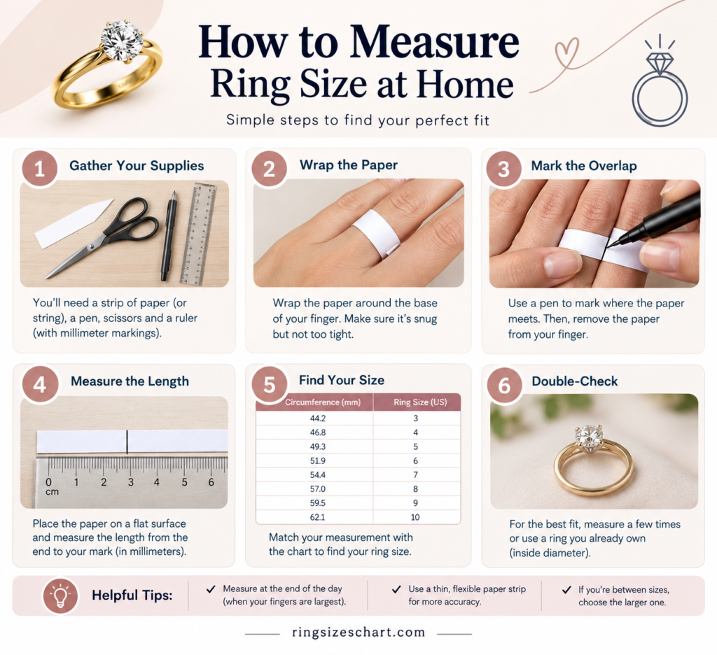 How to Measure Ring Size at Home